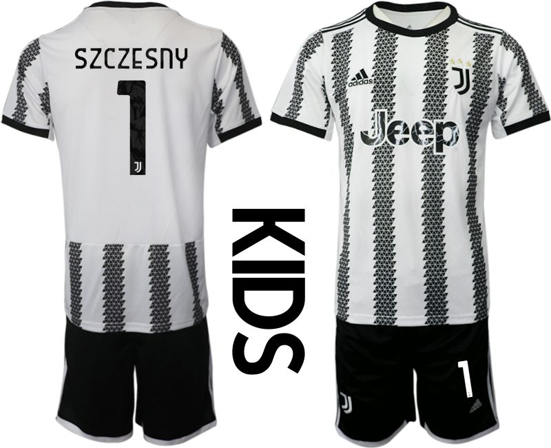 Youth 2022-2023 Club Juventus FC home white 1 Soccer Jersey